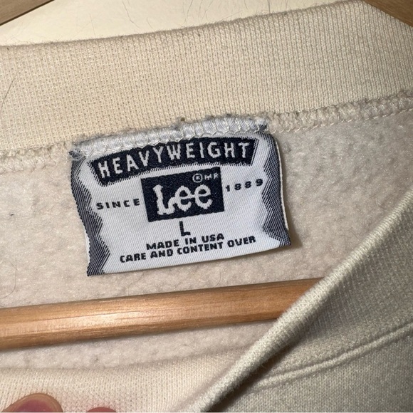 Vintage Lee Heavyweight Cabbage Key Florida Tan + Green Graphic Crewneck Size: L - Picture 5 of 16